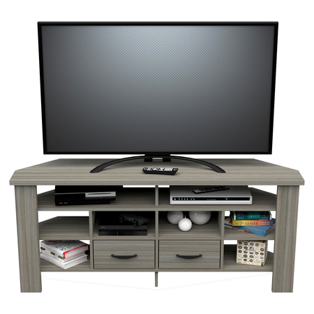 Inval Corner TV Stand 59.1 in. W Smoke Oak Fits TVs up to 60 in. MTV-21319
